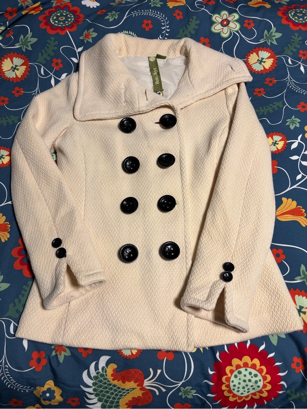 Soia & Kyo Beautiful Cream Peacoat Sz Small